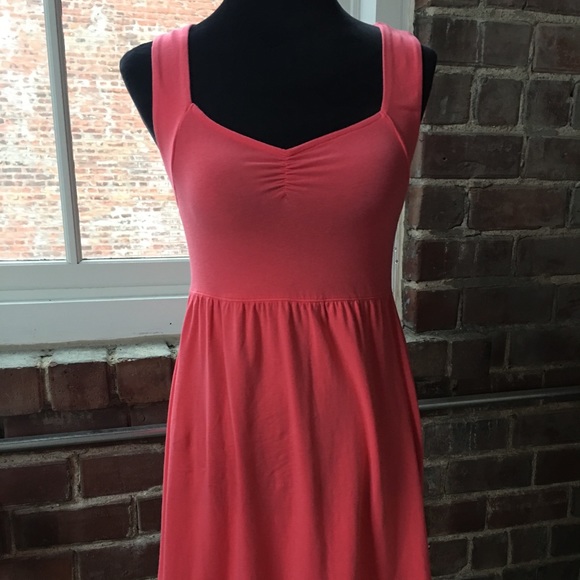 Coral cotton dress - Picture 1 of 3
